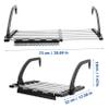 GLEAVI Retractable Clothes Drying Rack Small 42-73cm for Balcony Railings view 2