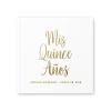 Mis Quince Gift Idea, Quince Party Book, Quinceanera Keepsake, Foil Guestbook with Color Choices - White Gold (9x6) view 1