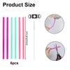 6pcs Replacement Straws with Scale for Owala FreeSip Water Bottles 14/16/19/24/32/40oz, Colored Plastic Reusable Tumbler Straw with Cleaning Brush & Cutting Tool view 2