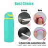 6pcs Replacement Straws with Scale for Owala FreeSip Water Bottles 14/16/19/24/32/40oz, Colored Plastic Reusable Tumbler Straw with Cleaning Brush & Cutting Tool view 4