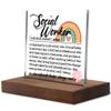 Thank you Appreciation gifts for Social Worker, Case Manager Thank You Gifts, MSW Office Accessories, Graduation Going Away Gift Retirement Gift for Social Work Decorative Signs & Plaques-LYK34 view 1