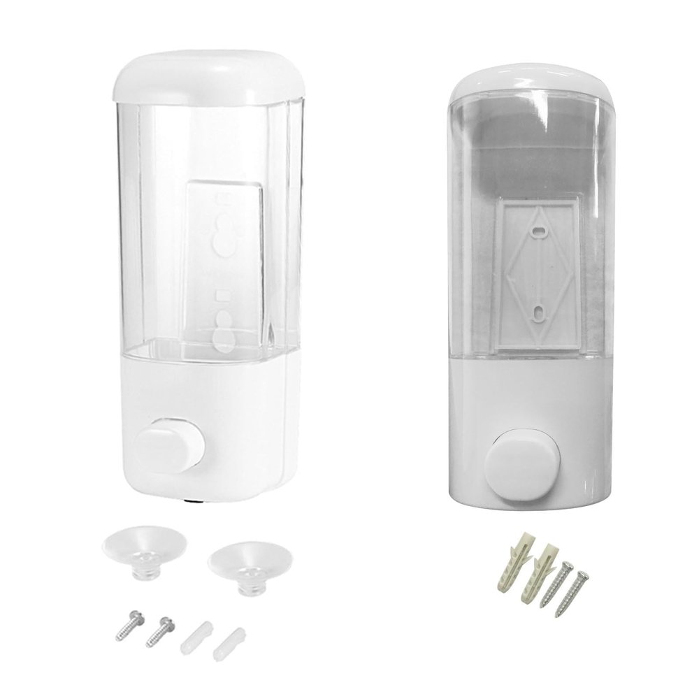 500ml Bathroom Soap Dispenser Wall Mounted Self-Adhesive Shampoo Container Hand