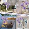 3D Large Realistic Fake Flowers Weddings Decor Waterproof - 3PCS Purple Giant Peony Artificial Flower, Big Artificial Flowers Durable Easy Maintenance for Birthday Party/Malls Background Decoration view 3