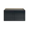 Lieeres 36"x18"x24" Graphite Shaker Double Door Kitchen Wall Bridge Cabinet view 1