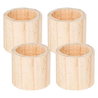 byepica 4-Pack Furniture Risers with Wood Grain Finish, 3 Height Round Bed Lifts, Sofa, Table, and Chair Leg Elevators, Heavy Duty Support for Home and Office Furniture