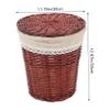 Alipis Rustic Woven Basket Laundry Organization and Storage Boys and Girls Clothes Hamper Woven Storage Boxes view 2