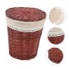 Alipis Rustic Woven Basket Laundry Organization and Storage Boys and Girls Clothes Hamper Woven Storage Boxes view 3