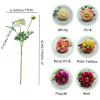 Urier Artificial Dahlias,Silk Flowers with Stems,Winter Flowers Artificial for Decoration,Long Stem Artificial Flowers for Tall Vase,Wedding Party Decor Spring Decorations for Home (6, Purple) view 4