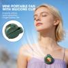 cijikos Portable Silent Mini Bladeless Fan Clip On,3 Speeds Clip-On Fans For Shirt,Small Clips Fanmini Whirlwind Fans For Waist Clips Suitable For Outdoor & Travel & Office (Green) view 2