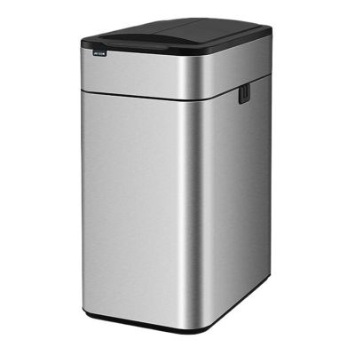 ZHFytsh-0668 Trash Can Stainless Steel Automatic Trash Can with Lid, Wings-Open Kitchen Trash Can, 9/15/30/50/60L Modern Smart Trash Can for Home and Commercial Use Kitchen Trash Bin(Silver,30L)
