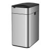 ZHFytsh-0668 Trash Can Stainless Steel Automatic Trash Can with Lid, Wings-Open Kitchen Trash Can, 9/15/30/50/60L Modern Smart Trash Can for Home and Commercial Use Kitchen Trash Bin(Silver,30L) view 1