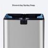 ZHFytsh-0668 Trash Can Stainless Steel Automatic Trash Can with Lid, Wings-Open Kitchen Trash Can, 9/15/30/50/60L Modern Smart Trash Can for Home and Commercial Use Kitchen Trash Bin(Silver,30L) view 4