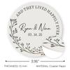 100 Pack Personalized Wedding Coasters, Custom Cardboard Coasters for Drinks with Photo Print and Text, Keepsake Wedding Favors and Gifts for Couples, 3.95" Round (Design 2) view 4