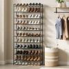 Nunsino Shoe Rack for Closet, Metal Shoe Organizer, 10 Tier Garage Shoe Rack Max Holds 50 Pairs,Shoe Storage Shelf,Entryway, Black view 2
