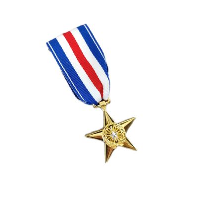 AYQEBNC Reproduction of The US Commendation Star Medals Silver Star Medal Badge Commemorative Medal(Light Green)