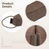 LUMINFLY 36.2 Brown Fabric Door Draft Stopper with Sand & Cotton Fill, L-Shaped Design for 32 Doors view 3