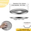 3Pcs Universal Lid for Pots Pans and Skillet, 9.4 Inch Pan Lid, Stainless Steel Pot Cover Universal Pans Cover for Frying, Cookware Replacement Accessories, 24cm view 2