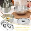 3Pcs Universal Lid for Pots Pans and Skillet, 9.4 Inch Pan Lid, Stainless Steel Pot Cover Universal Pans Cover for Frying, Cookware Replacement Accessories, 24cm view 4
