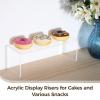 LUMINFLY 4 Pcs Acrylic Display Risers For Collectibles, Pastries, And Decor, Transparent Stands For Weddings And Events, 12 In Design view 2