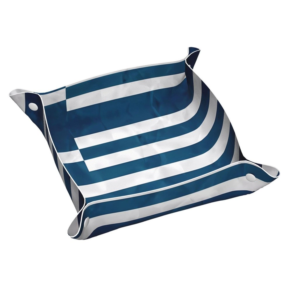 Greek Flag Small Pattern Storage Tray - Suitable for Storage Trays for Keys/Jewelry/Stationery