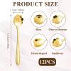 20 Pcs Dessert Spoons, 4.9" Elegant Silver Creative Leaf Mini Stainless Steel Espresso & Tableware Dessert Tea Coffee Spoons for Stirring Mixing Sugar, Ice Cream, Cake Coffee Tea (Gold) view 2