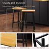 Kitchen Island with 2 Bar Stools, Rolling Cart with Power Supply, Storage Racks, Adjustable Shelves, Large Countertop, Muebles para Cocina, Mobile Bar Cart, 48 Wide, Easy Assembly (Black) view 4