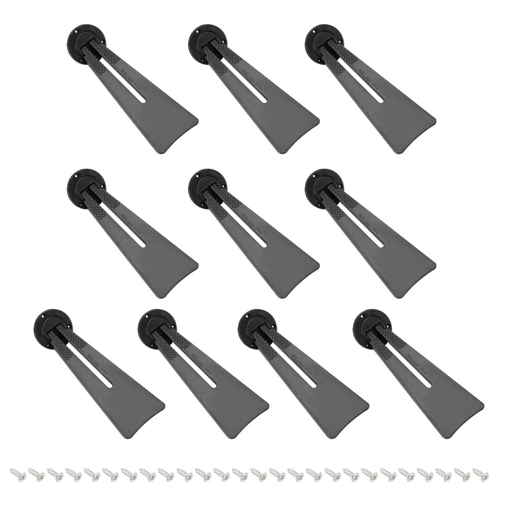 PATIKIL 6.77" Easel Back, 10 Sets Plastic Picture Frame Back Stand Photo Frame Easel Back Support with Screws for Crafts Art Frames Supplies Paintings Display, Black