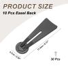 PATIKIL 6.77" Easel Back, 10 Sets Plastic Picture Frame Back Stand Photo Frame Easel Back Support with Screws for Crafts Art Frames Supplies Paintings Display, Black view 2