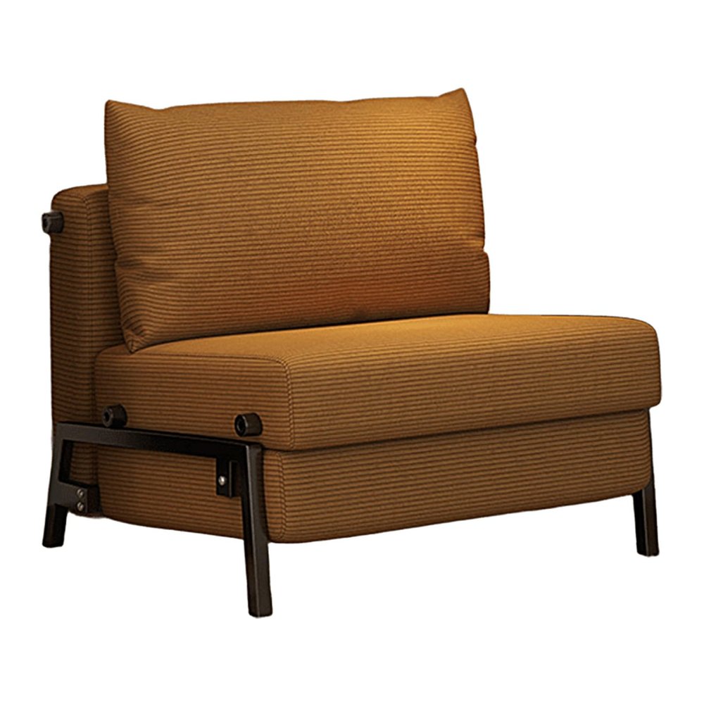3 in 1 Convertible Sofa Bed with Sponge Mattress Loveseat Sleeper Sofa Couch Bed Corduroy Fabric Pull Out Couch Bed for Living Room, Bedroom, Small Space(Yellow,187 * 65 * 26cm)