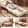 3 in 1 Convertible Sofa Bed with Sponge Mattress Loveseat Sleeper Sofa Couch Bed Corduroy Fabric Pull Out Couch Bed for Living Room, Bedroom, Small Space(Yellow,187 * 65 * 26cm) view 3