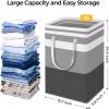 2-Pack Collapsible Large Laundry Baskets, 75L Waterproof Slim Freestanding Laundry Hampers with Handles,Dirty Clothes Hamper for Dorm Laundry Room Bathroom Bedroom view 2