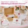 Advice and Wishes for The Mr and Mrs  50 Double-Sided Wedding Advice Cards with Wooden Box & Easel, Bridal Shower Decorations, Games for Bride and Groom, Reception Guest Book Alternative, Best Wishes view 3