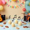 36Pcs Black Glitter Musical Notes Cupcake Toppers,Rock Music and Birthday Party Decorations,Cake Picks for Concerts, Themed Parties,Baking Supplies and Decor view 3