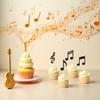 36Pcs Black Glitter Musical Notes Cupcake Toppers,Rock Music and Birthday Party Decorations,Cake Picks for Concerts, Themed Parties,Baking Supplies and Decor view 4