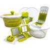 10-in-1 Multi-Use Salad Spinning Slicer, Dicer and Chopper with Interchangeable Blades and Storage Lids view 1