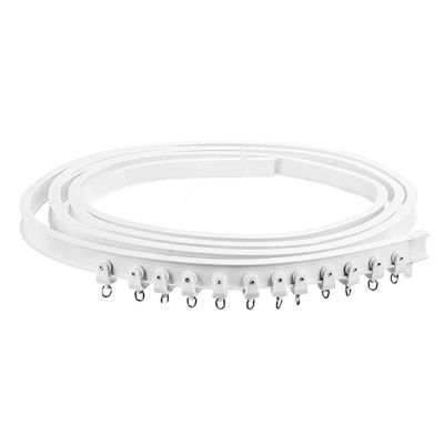 3.5m Flexible Ceiling Curtain Track Bendable Window Rod Straight For Home Bedroom Office Shower Curtains Decor