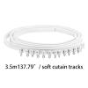 3.5m Flexible Ceiling Curtain Track Bendable Window Rod Straight For Home Bedroom Office Shower Curtains Decor view 4