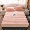 FFDSDUH Mattress Protector Quilted Mattress Protector Mattress Topper Bed Breathable Comfortable Washable Mattress Pad Cover with 4 Adjustable Straps(Pink,90x190cm) view 1