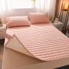 FFDSDUH Mattress Protector Quilted Mattress Protector Mattress Topper Bed Breathable Comfortable Washable Mattress Pad Cover with 4 Adjustable Straps(Pink,90x190cm) view 2