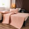 FFDSDUH Mattress Protector Quilted Mattress Protector Mattress Topper Bed Breathable Comfortable Washable Mattress Pad Cover with 4 Adjustable Straps(Pink,90x190cm) view 3