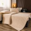 FFDSDUH Mattress Protector Quilted Mattress Protector Mattress Topper Bed Breathable Comfortable Washable Mattress Pad Cover with 4 Adjustable Straps(Camel,160x200cm) view 3