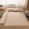 FFDSDUH Mattress Protector Quilted Mattress Protector Mattress Topper Bed Breathable Comfortable Washable Mattress Pad Cover with 4 Adjustable Straps(Camel,160x200cm) view 4