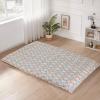 100% Cotton Floor Futon Mattress Cover (Only Cover), Soft Skin-Friendly Washable Zippered Futon Cover for Traditional Japanese Floor Futon Mattress, Tatami Mattress Dustproof Cover (Queen, Flower) view 1