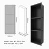 CUTPOIY 3 Tier Recessed Medicine Cabinet,Shower Niche Stainless Steel, in-Wall Shelves for Kitchen, Bathroom, Bedroom, 90 rotatable Installation view 2