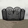 Fireplace Screen Guard, FireplacesProtection 3-Panel 4729in Simple Metal Mesh Fireplace Screen,Guard Free Standing Gate for Home Living Room Decor, B view 3