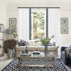 Gewvary Embroidery Trim Faux Linen Pinch Pleat Blackout Curtains 82 inches Long Thermal Insulated Noise Reduction Black Out Pleated Linen Drapes for Living Room Bedroom.40Wx100L,White G1,2 Panels view 2