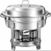 Oval Chafing-Disc Set, Stainless Steel Food Warmer for Catering, Banquet Parties, Buffet-Serving Heat Tablet with Water Tanks and Fuel Owners ~// view 1