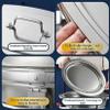 Oval Chafing-Disc Set, Stainless Steel Food Warmer for Catering, Banquet Parties, Buffet-Serving Heat Tablet with Water Tanks and Fuel Owners ~// view 2