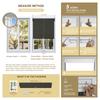 HOTSOON No Drill No Tools Blackout Roller Shades for Windows, Cordless Roller Blinds with Linen Fabric-Matched, Easy to Install Custom Shades for Home Office Door, Dark Grey, 50" W x 78" H view 3