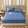 Mattress protector Double Mattress Cover Zipped Quilted Mattress Protector Single/Small Double/King Bed Mattress Topper Cover Fully Total Encasement Cover Anti-dust Washable Fitted Sheet(Blue B,150x20 view 2